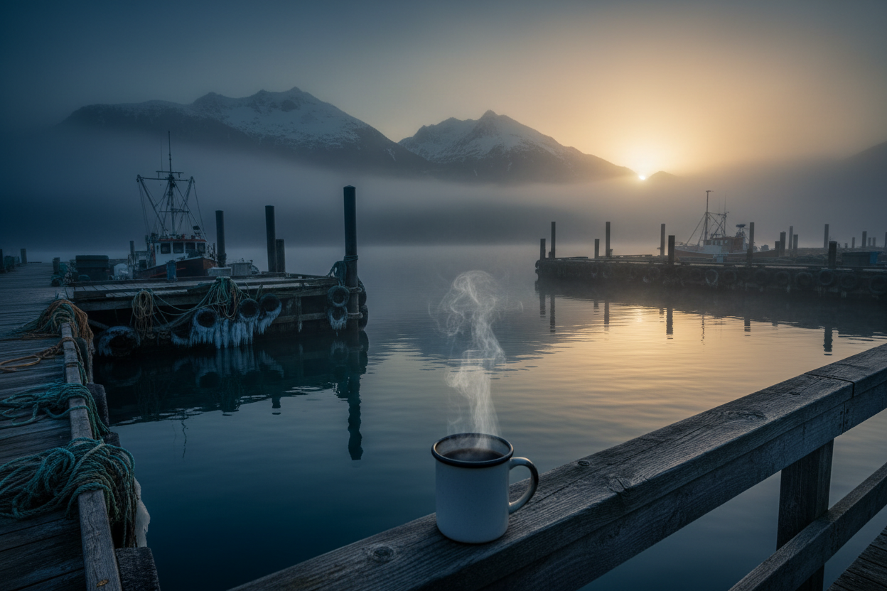 Alaskan Harbor Morning Hero